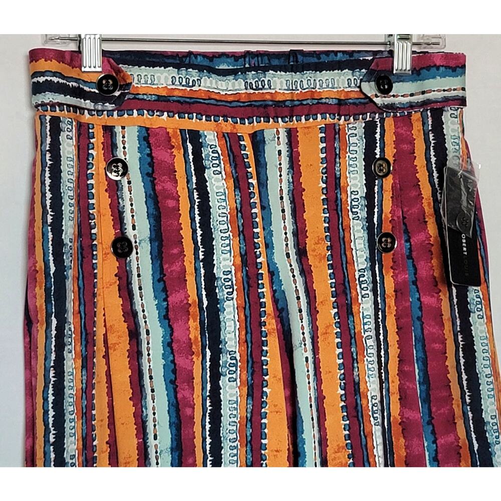 Robert Louis Women's Stretch Loose/Wide Leg Coral/Teal Pants w/ Pockets Sz: PL - Picture 3 of 16